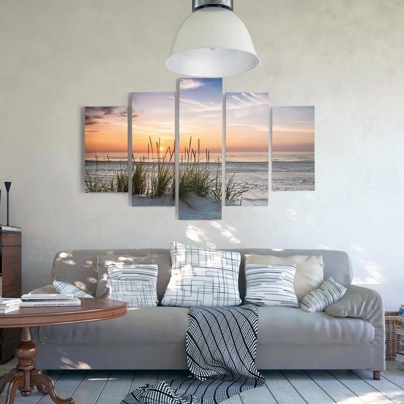 Kanva no 5 daļām - Type A, Grass On The Beach Home Trends DECO