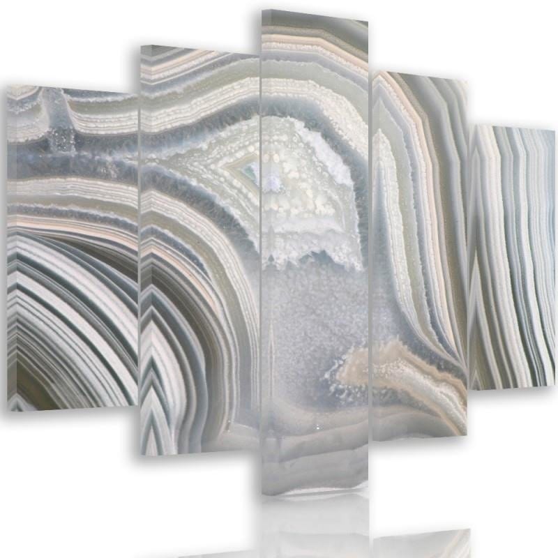 Kanva no 5 daļām - Type A, Gray Abstraction Home Trends DECO