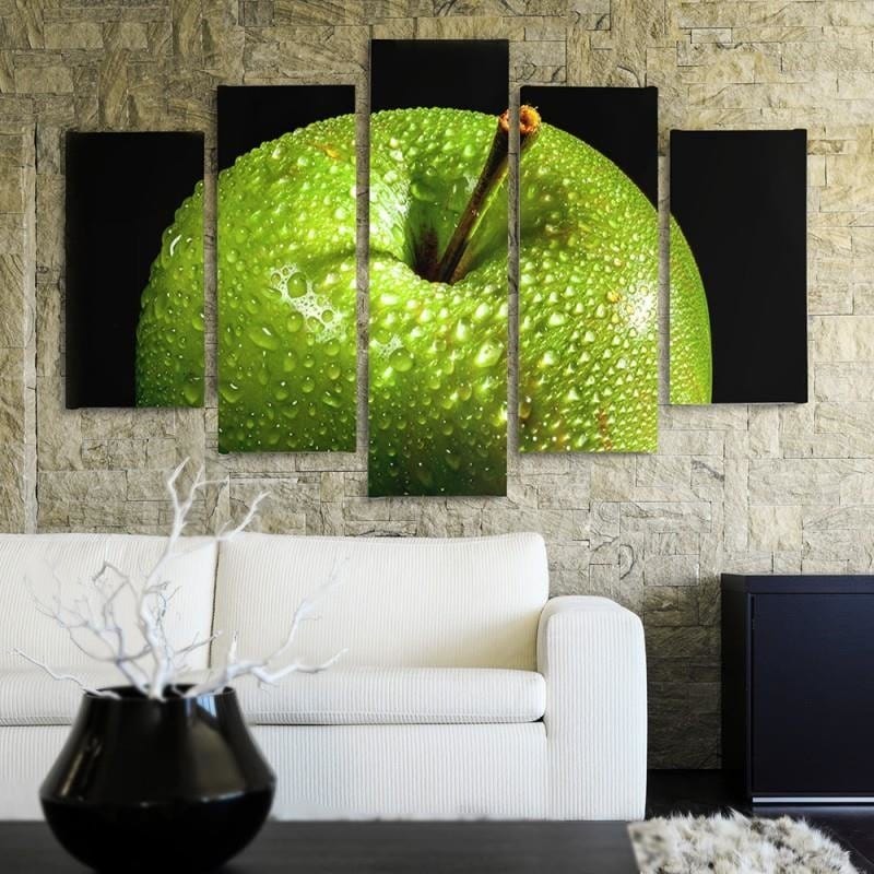 Kanva no 5 daļām - Type A, Green Apple Home Trends DECO