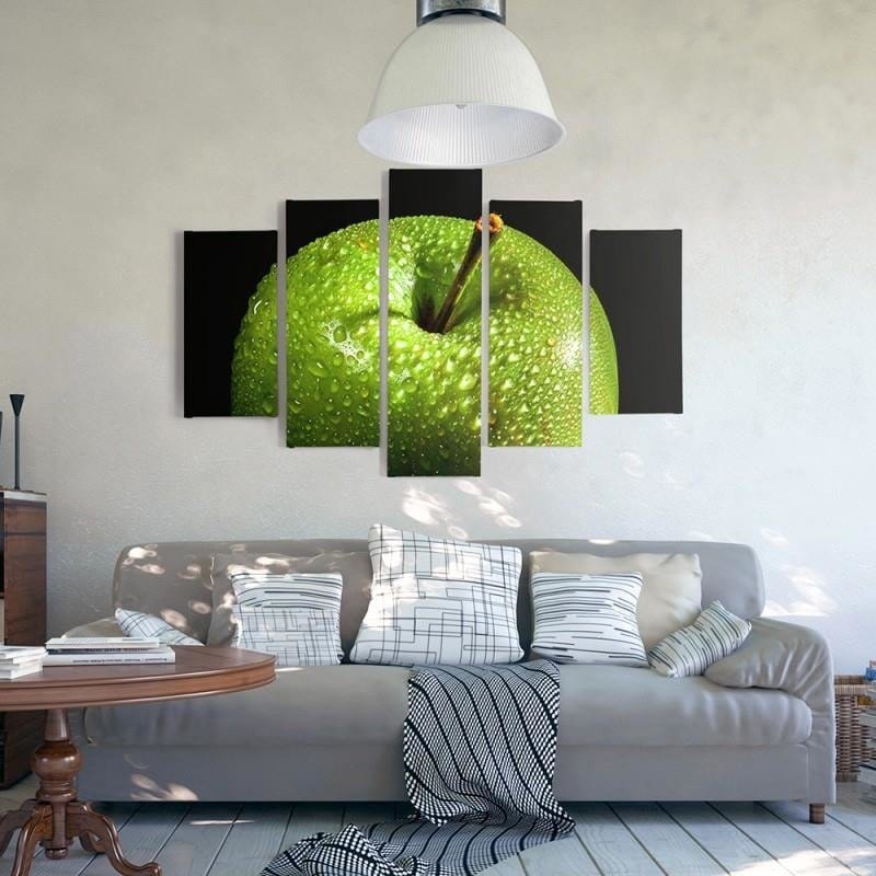 Kanva no 5 daļām - Type A, Green Apple Home Trends DECO