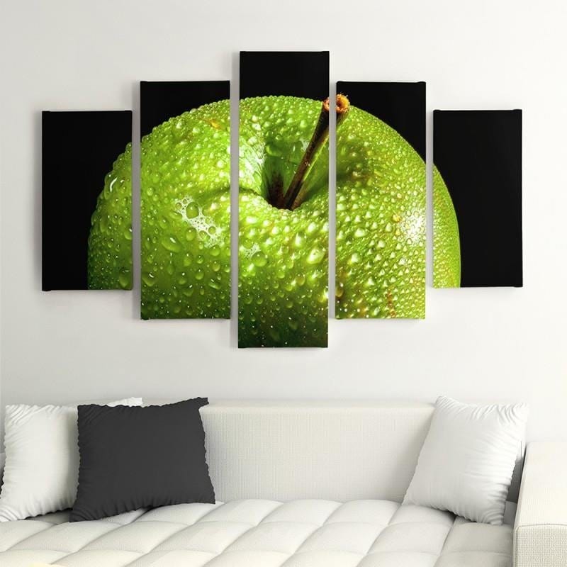Kanva no 5 daļām - Type A, Green Apple Home Trends DECO