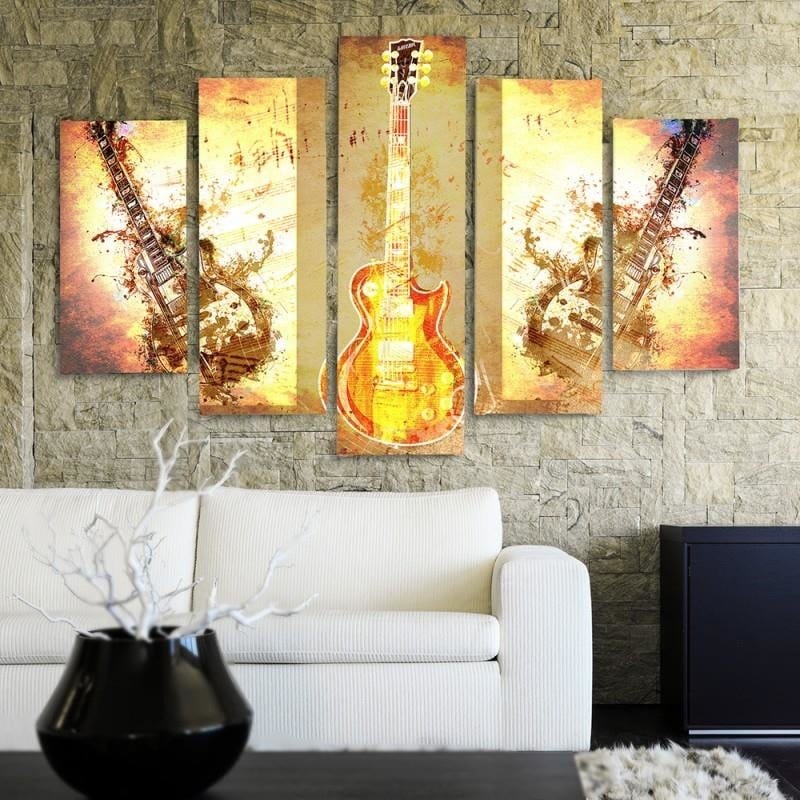 Kanva no 5 daļām - Type A, Guitar Home Trends DECO