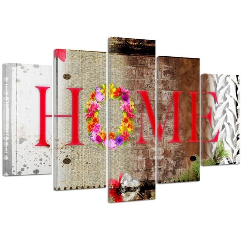 Kanva no 5 daļām - Type A, Home - Flowers Home Trends DECO