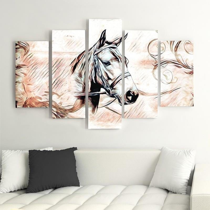 Kanva no 5 daļām - Type A, Horse Head 3 Home Trends DECO