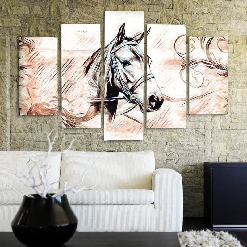 Kanva no 5 daļām - Type A, Horse Head 3 Home Trends DECO