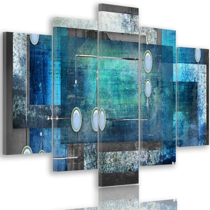 Kanva no 5 daļām - Type A, Interior Abstract Home Trends DECO