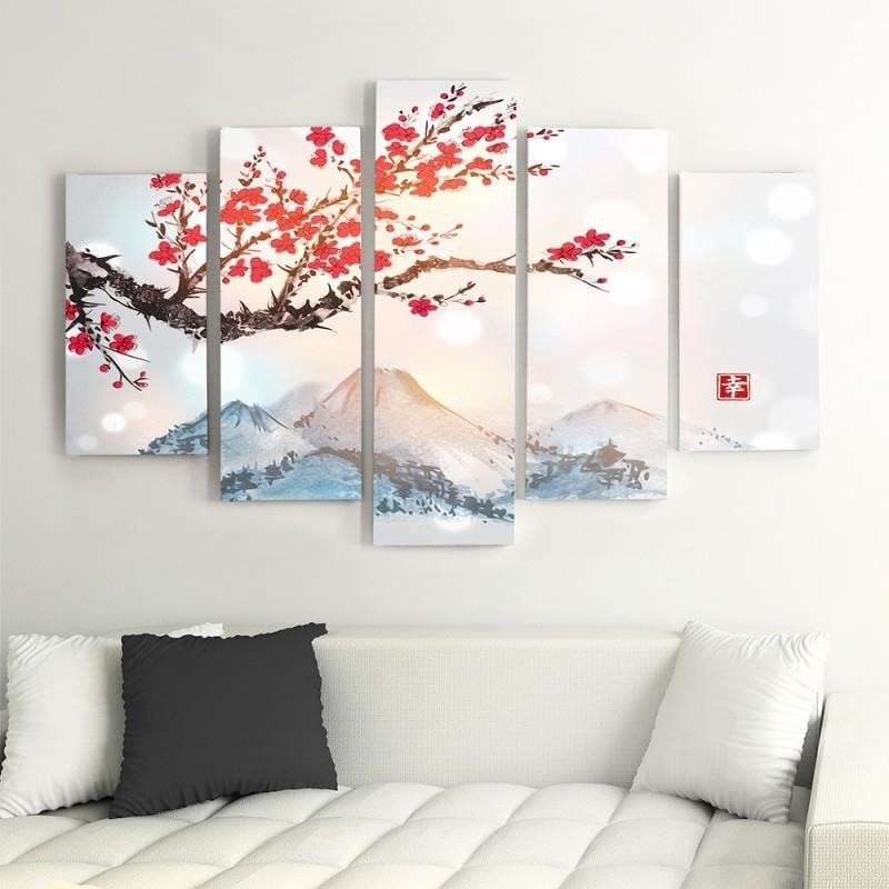 Kanva no 5 daļām - Type A, Japan Landscape 4 Home Trends DECO