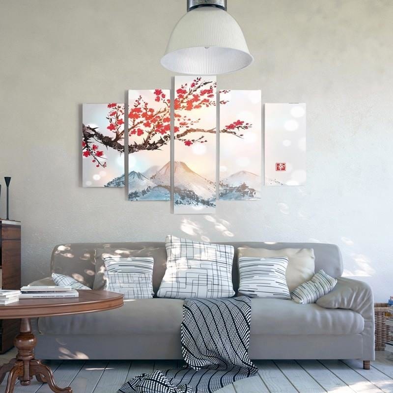Kanva no 5 daļām - Type A, Japan Landscape 4 Home Trends DECO