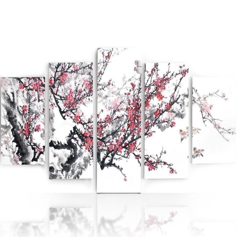 Kanva no 5 daļām - Type A, Japanese Cherry Home Trends DECO