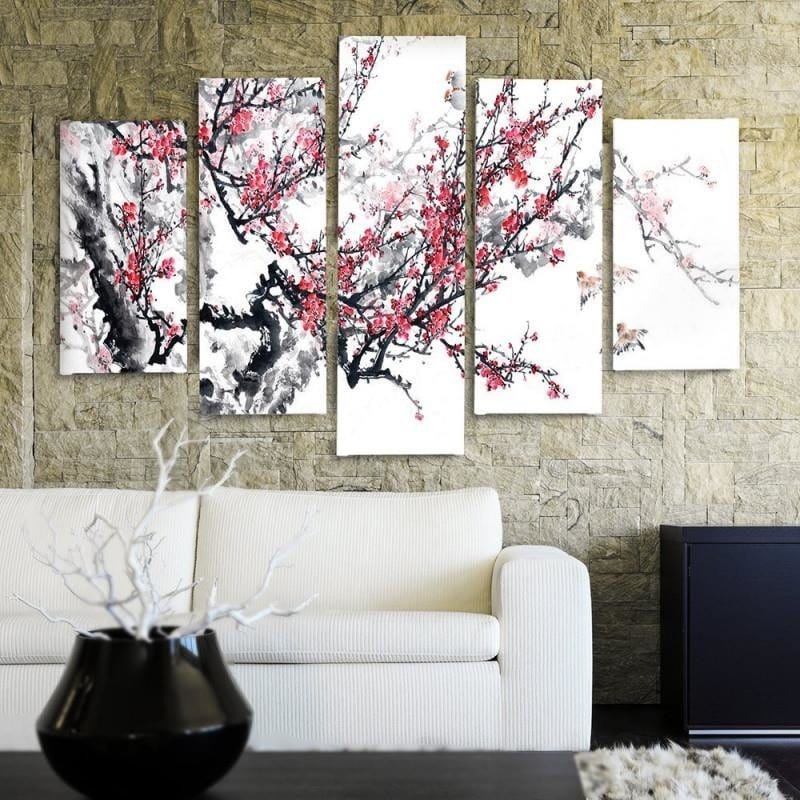 Kanva no 5 daļām - Type A, Japanese Cherry Home Trends DECO