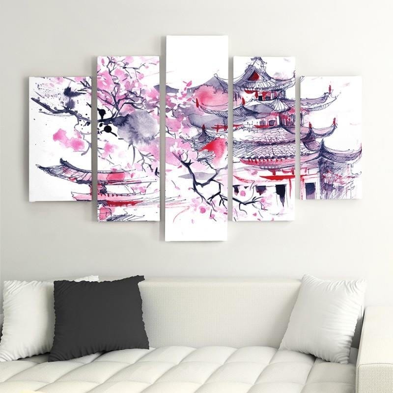 Kanva no 5 daļām - Type A, Japanese Landscape Home Trends DECO