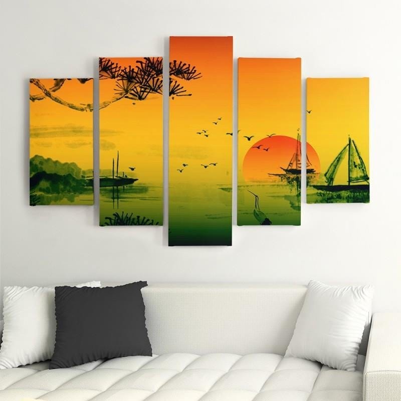 Kanva no 5 daļām - Type A, Landscape Japan 2 Home Trends DECO