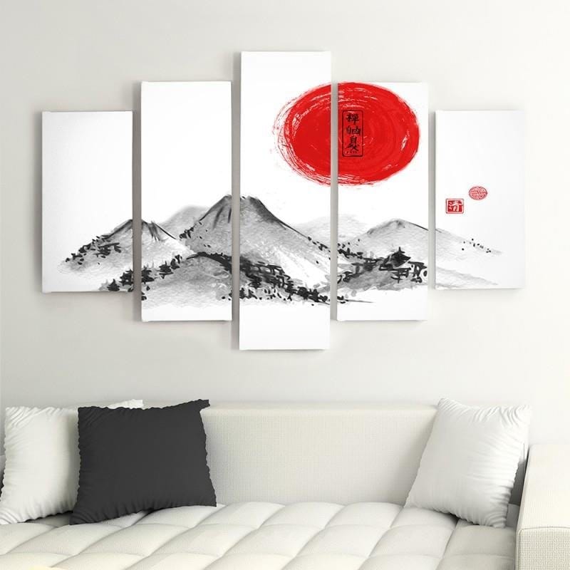 Kanva no 5 daļām - Type A, Landscape Japan 3 Home Trends DECO
