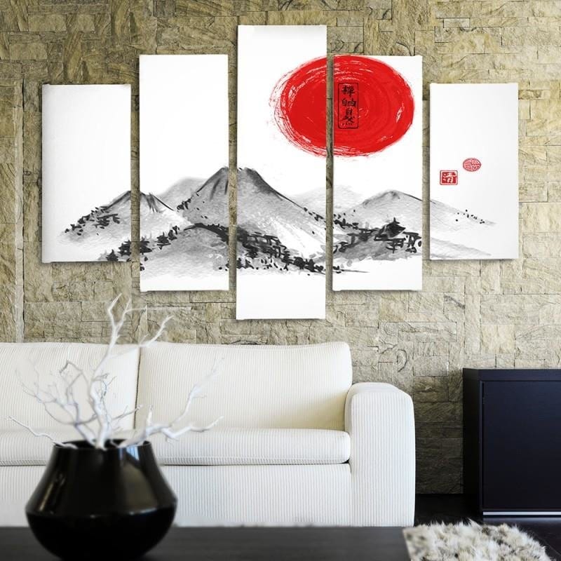 Kanva no 5 daļām - Type A, Landscape Japan 3 Home Trends DECO