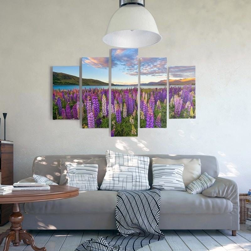 Kanva no 5 daļām - Type A, Lavender Field Home Trends DECO