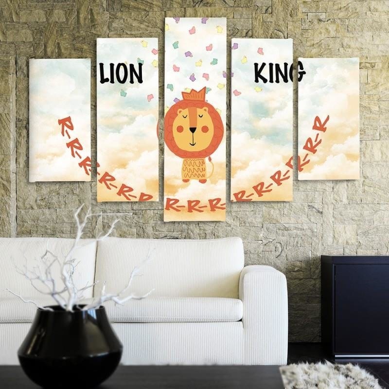 Kanva no 5 daļām - Type A, Lion King  Home Trends DECO