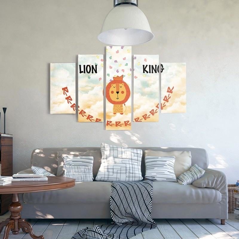 Kanva no 5 daļām - Type A, Lion King  Home Trends DECO