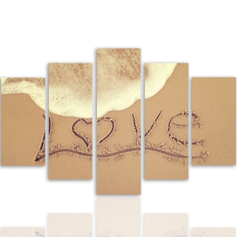 Kanva no 5 daļām - Type A, Love In The Sand Home Trends DECO