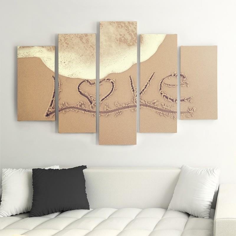 Kanva no 5 daļām - Type A, Love In The Sand Home Trends DECO