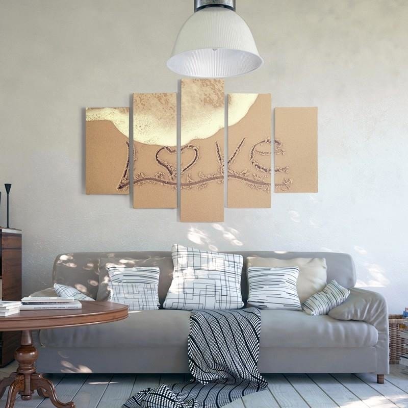 Kanva no 5 daļām - Type A, Love In The Sand Home Trends DECO