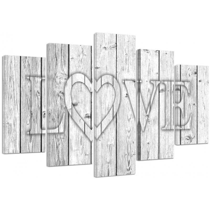Kanva no 5 daļām - Type A, Love The Gray Boards Home Trends DECO
