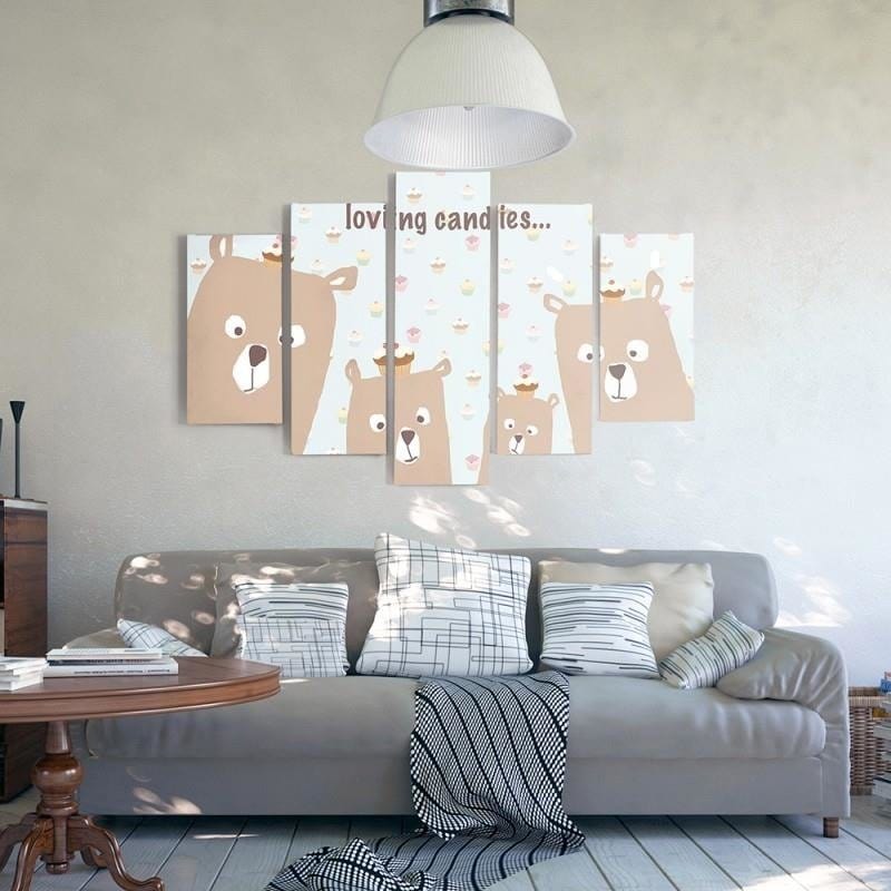Kanva no 5 daļām - Type A, Loving Candies  Home Trends DECO