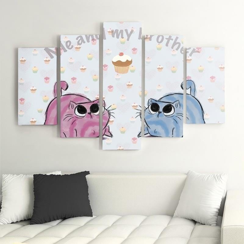 Kanva no 5 daļām - Type A, Me And My Brother  Home Trends DECO