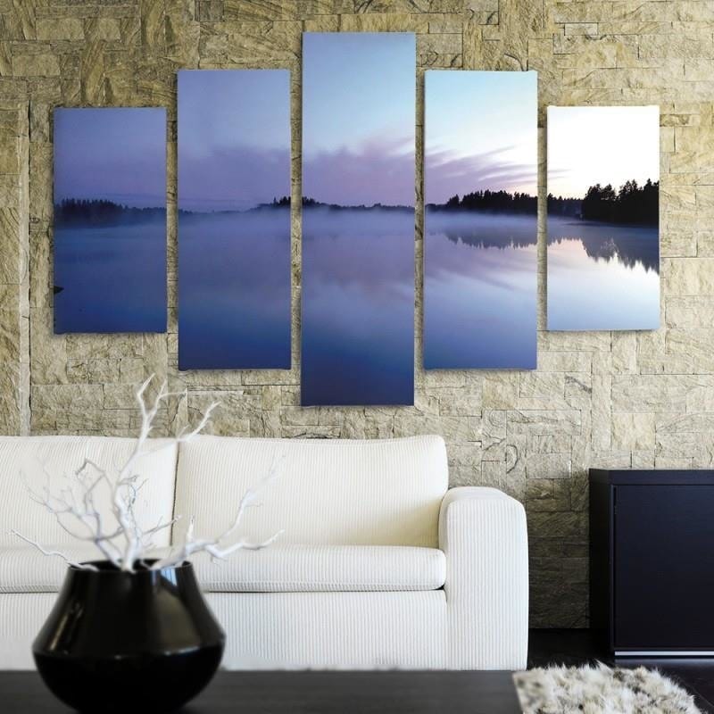 Kanva no 5 daļām - Type A, Mist Over The Lake Home Trends DECO