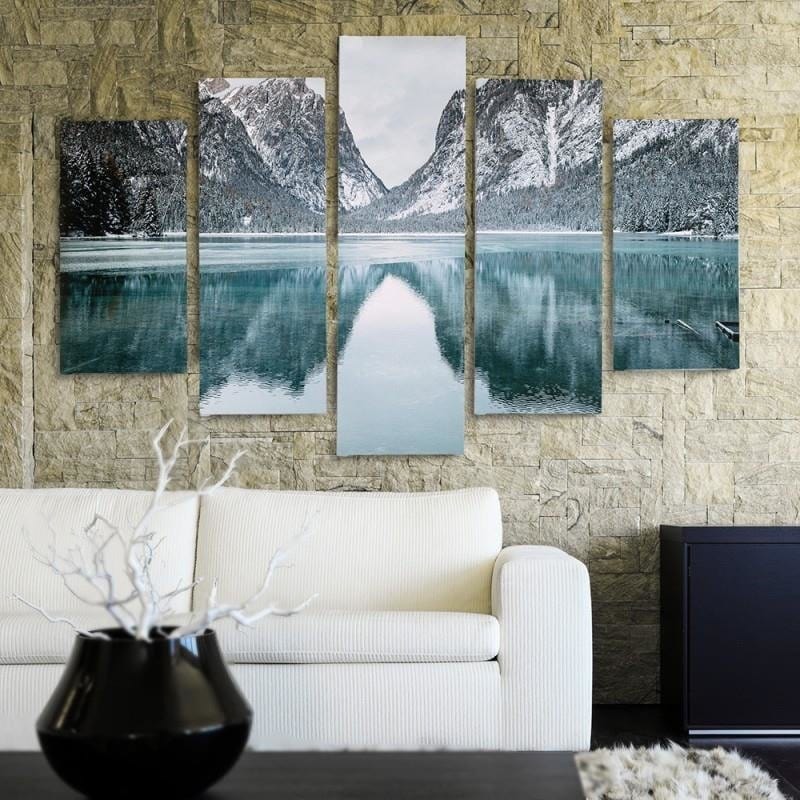 Kanva no 5 daļām - Type A, Mountain Landscape Home Trends DECO