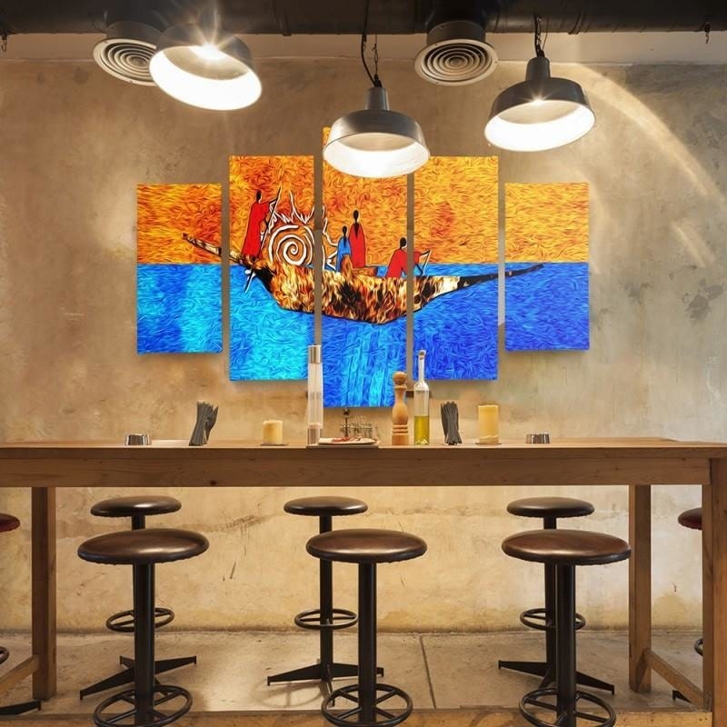 Kanva no 5 daļām - Type A, On The Boat Home Trends DECO