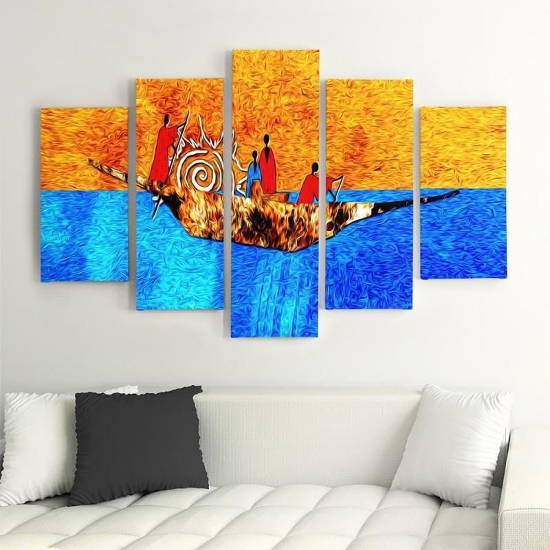 Kanva no 5 daļām - Type A, On The Boat Home Trends DECO