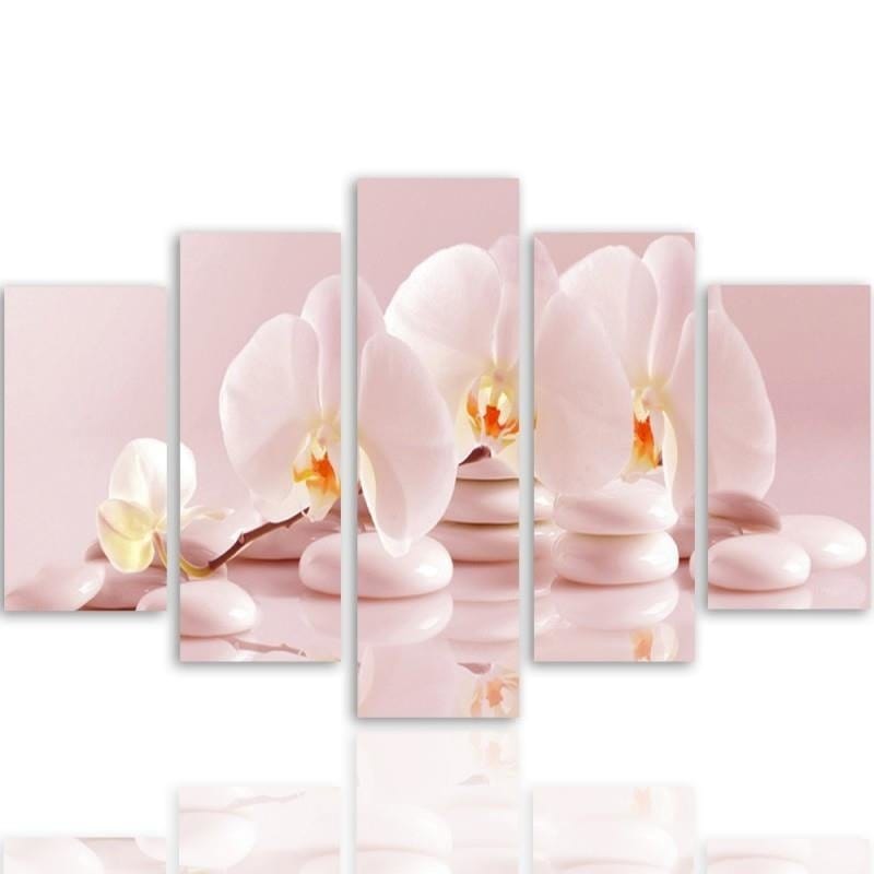 Kanva no 5 daļām - Type A, Orchid On The Stones Home Trends DECO