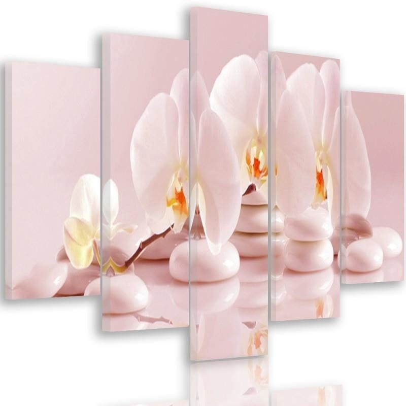 Kanva no 5 daļām - Type A, Orchid On The Stones Home Trends DECO