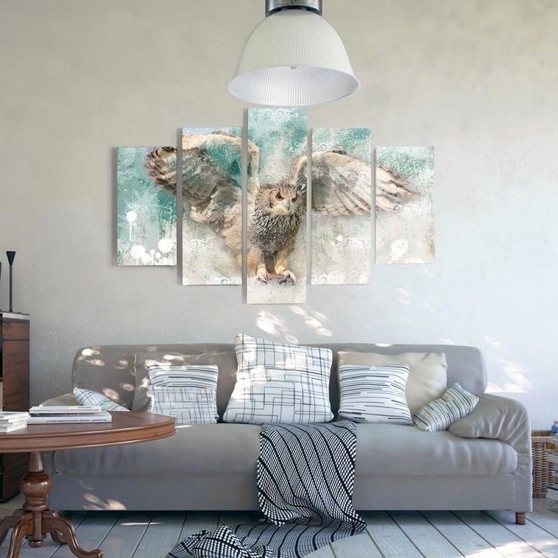 Kanva no 5 daļām - Type A, Owl In Flight Home Trends DECO
