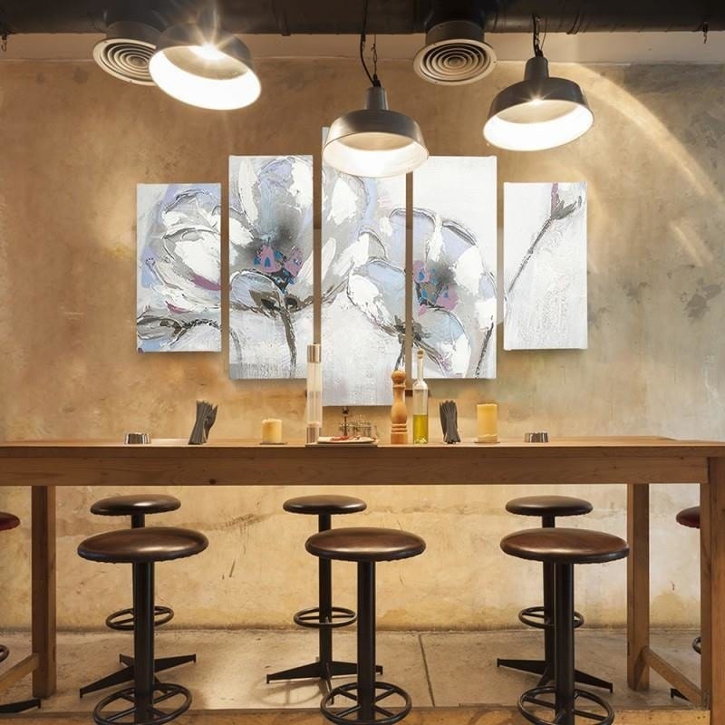 Kanva no 5 daļām - Type A, Painted Flowers Home Trends DECO