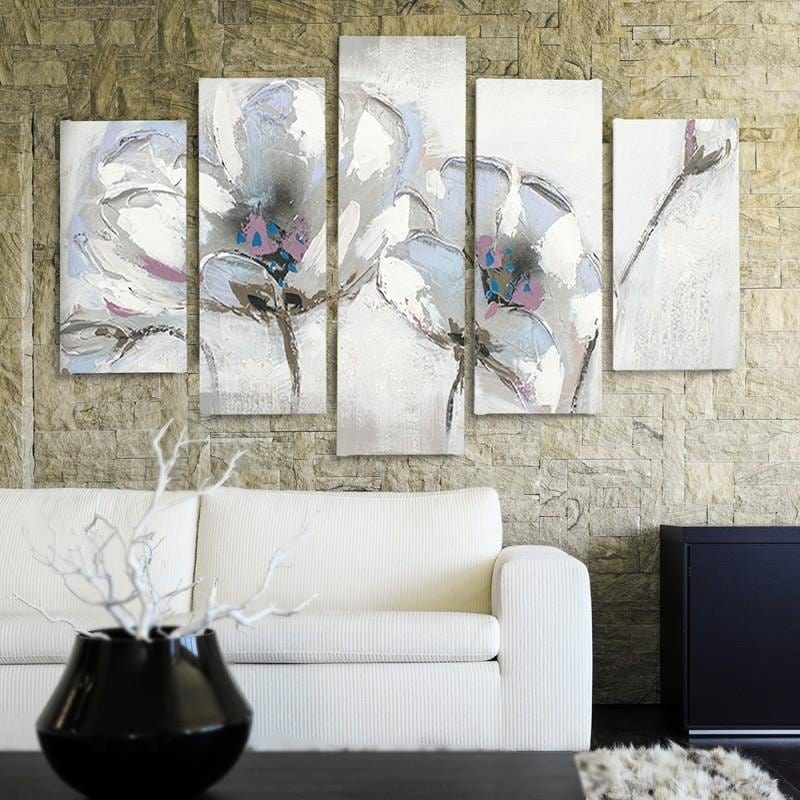 Kanva no 5 daļām - Type A, Painted Flowers Home Trends DECO