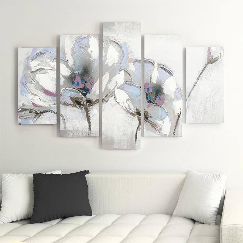 Kanva no 5 daļām - Type A, Painted Flowers Home Trends DECO
