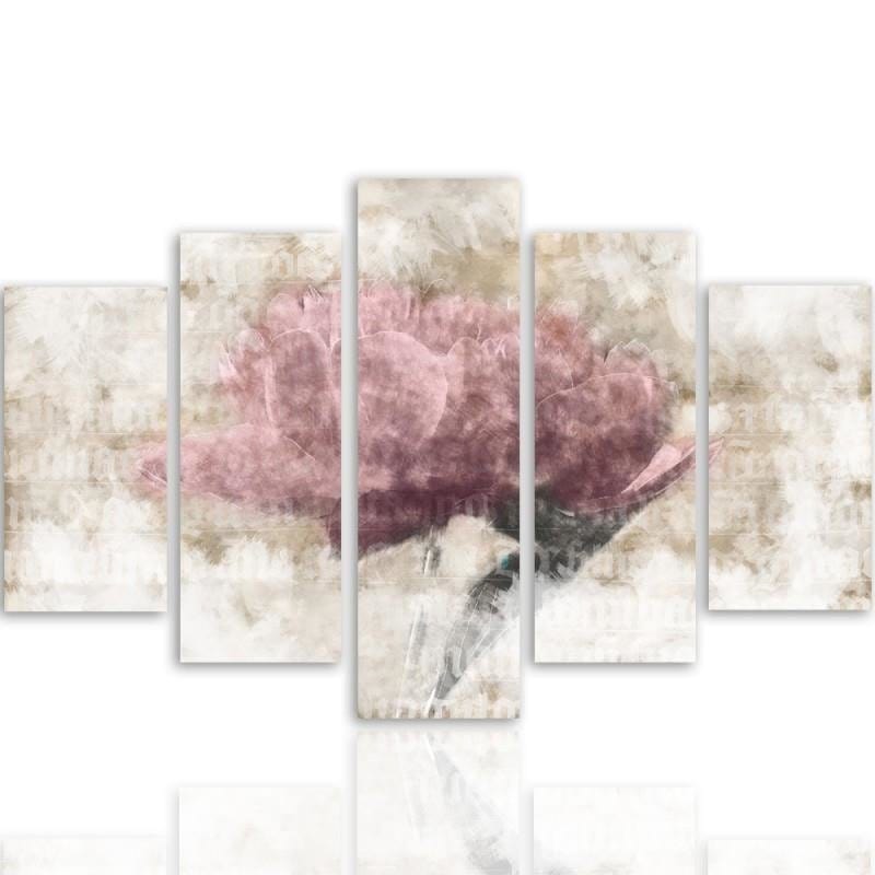 Kanva no 5 daļām - Type A, Pastel Flower Home Trends DECO