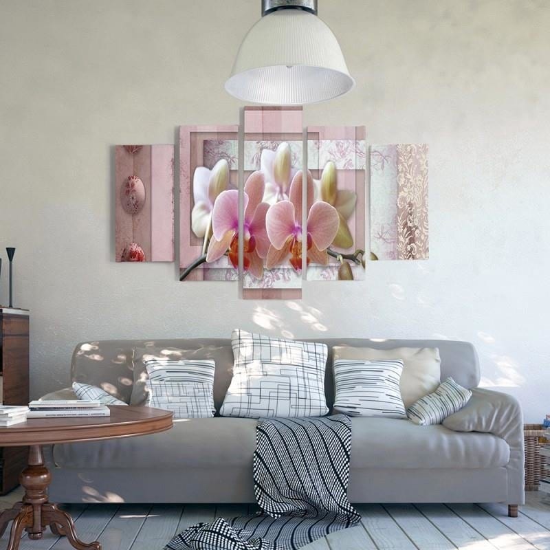 Kanva no 5 daļām - Type A, Pink Orchid Home Trends DECO