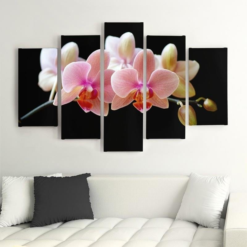 Kanva no 5 daļām - Type A, Pink Orchid Home Trends DECO