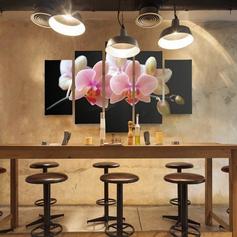 Kanva no 5 daļām - Type A, Pink Orchid Home Trends DECO