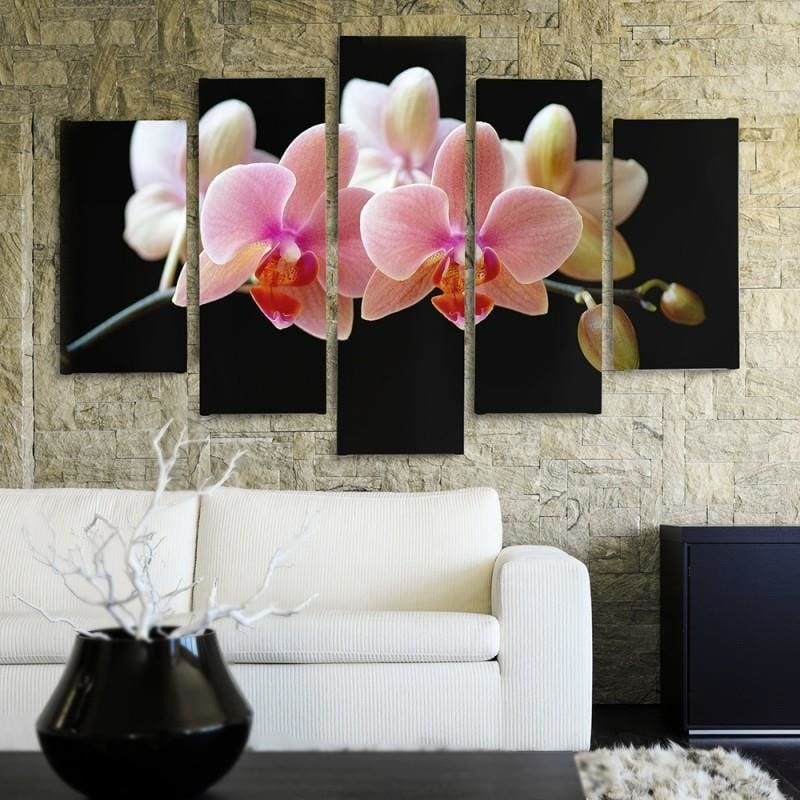 Kanva no 5 daļām - Type A, Pink Orchid Home Trends DECO