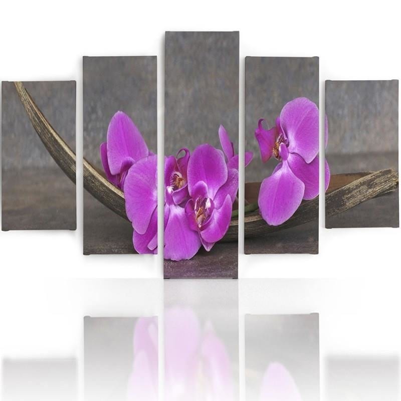 Kanva no 5 daļām - Type A, Pink Orchids Home Trends DECO