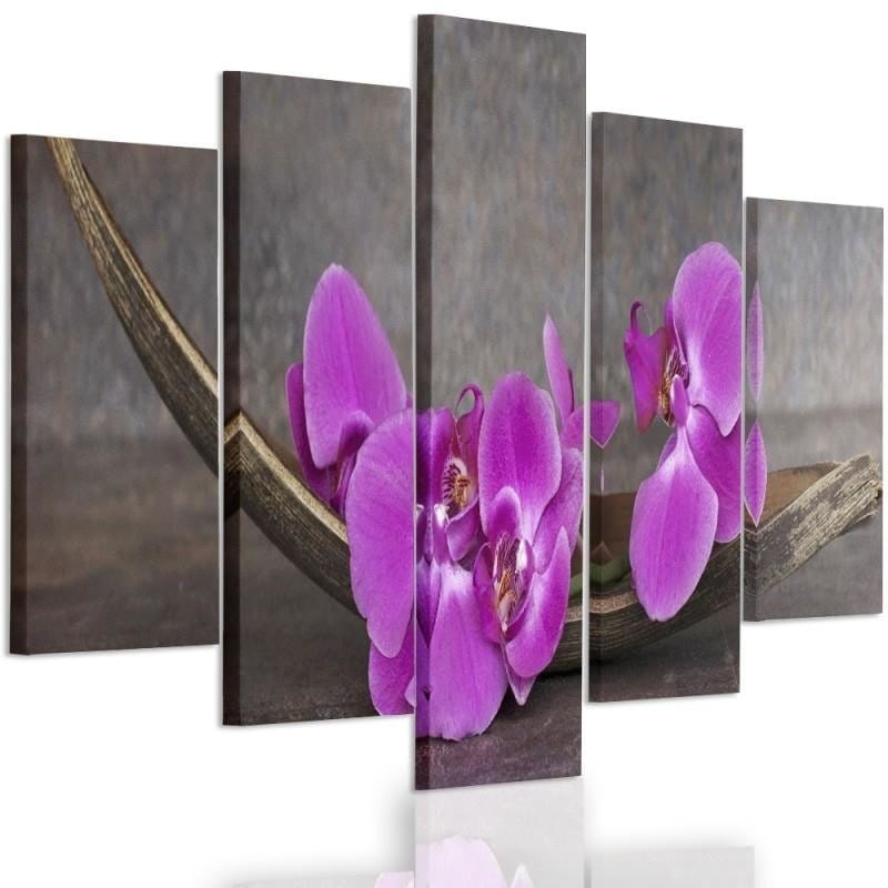 Kanva no 5 daļām - Type A, Pink Orchids Home Trends DECO