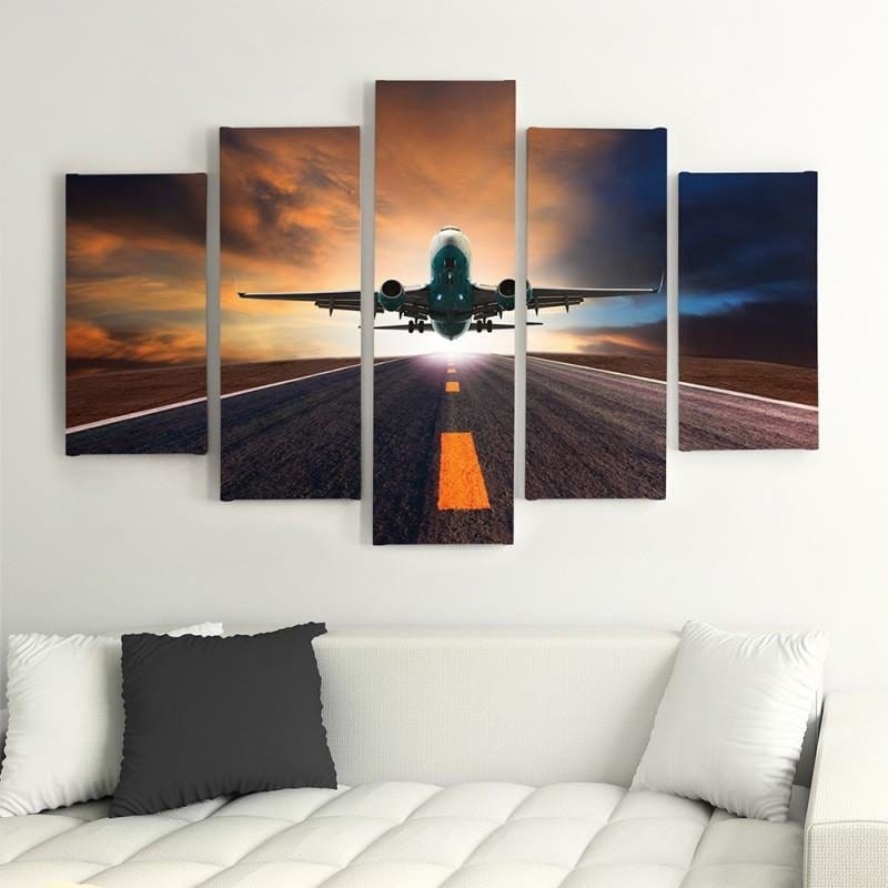 Kanva no 5 daļām - Type A, Plane Home Trends DECO