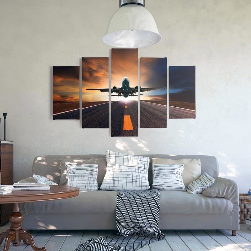 Kanva no 5 daļām - Type A, Plane Home Trends DECO