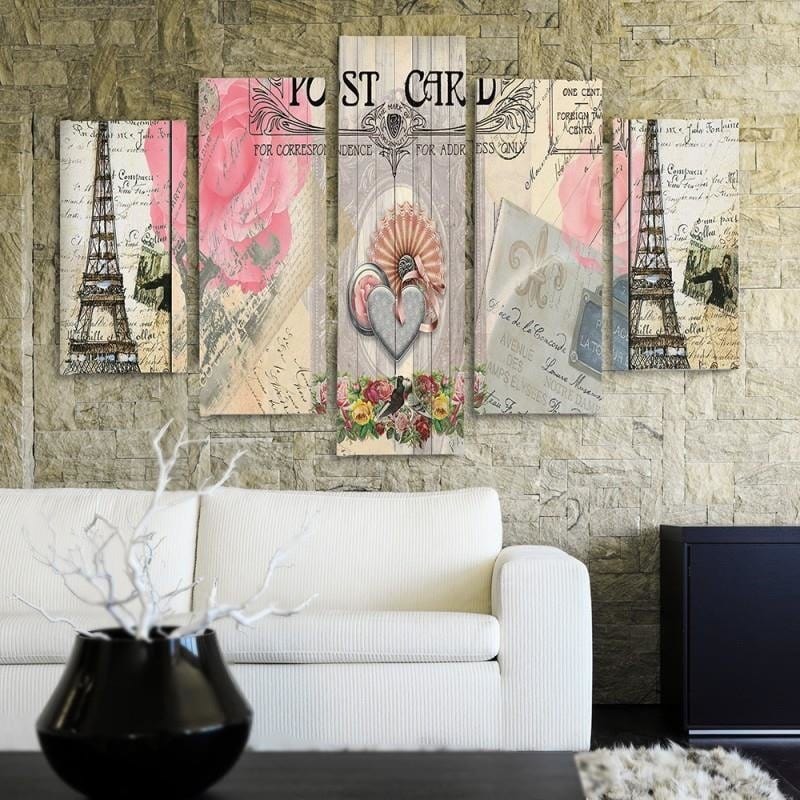 Kanva no 5 daļām - Type A, Postcard From Paris  Home Trends DECO