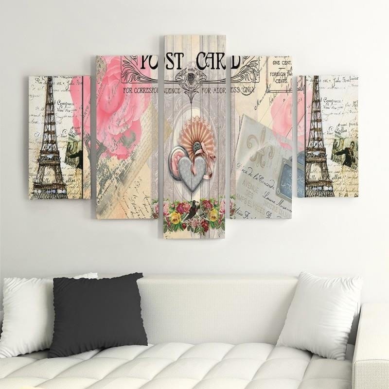 Kanva no 5 daļām - Type A, Postcard From Paris  Home Trends DECO