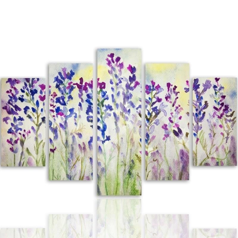 Kanva no 5 daļām - Type A, Purple Bells Home Trends DECO