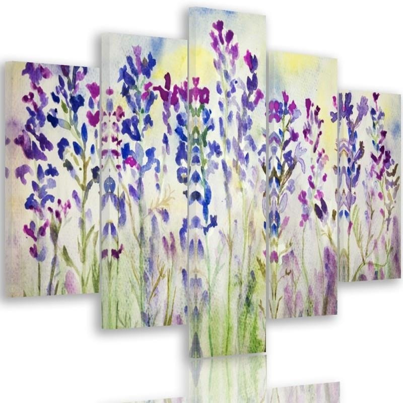 Kanva no 5 daļām - Type A, Purple Bells Home Trends DECO